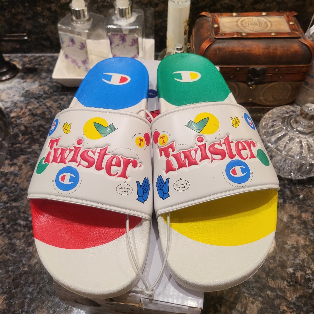 Colorful champion twister slides